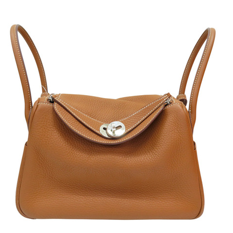 金棕色 Taurillon牛皮 Lindy 26 肩背包 Z刻 銀扣【HERMES 愛馬仕】 H073428CK37