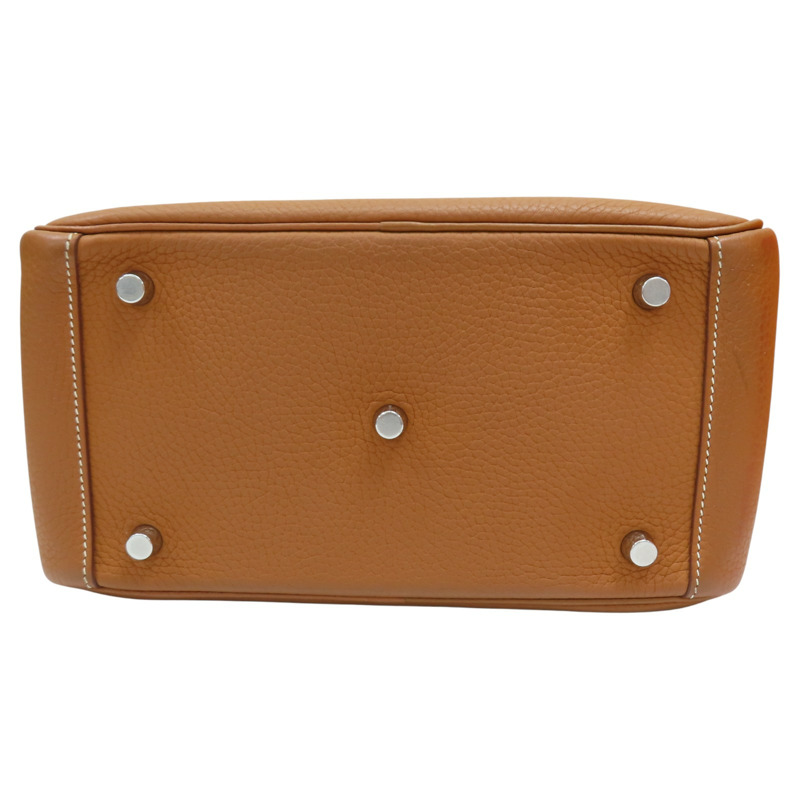 金棕色 Clemence 牛皮 Lindy 26 肩背包 Z刻 銀扣【HERMES 愛馬仕】 H073428CK37-3