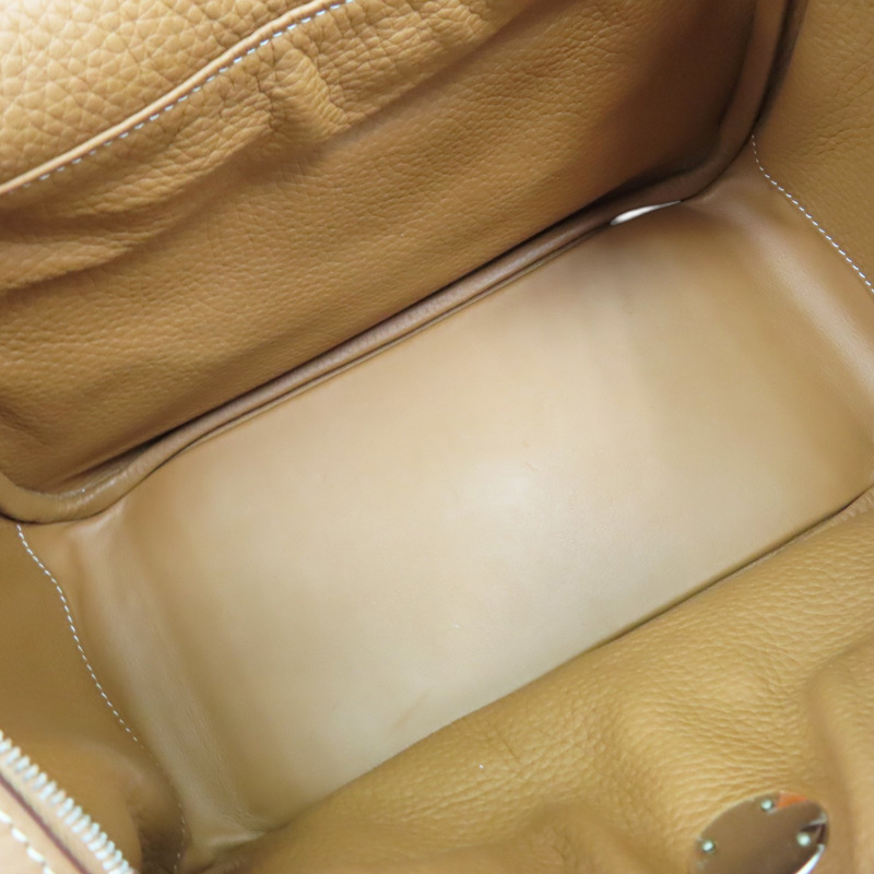 金棕色 Clemence 牛皮 Lindy 26 肩背包 Z刻 銀扣【HERMES 愛馬仕】 H073428CK37-4