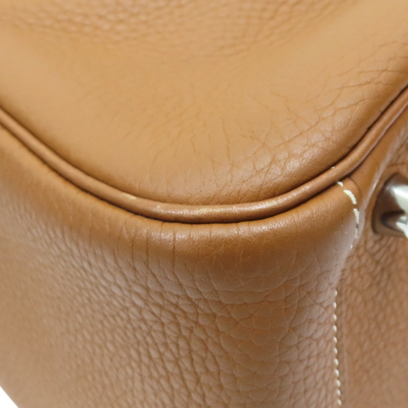 金棕色 Clemence 牛皮 Lindy 26 肩背包 Z刻 銀扣【HERMES 愛馬仕】 H073428CK37-8
