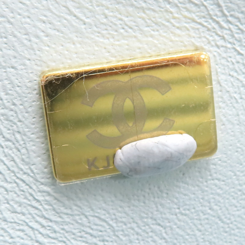 藍色 菱格紋 羊皮 Mini Coco Handle 鍊帶 兩用包 AS2431【CHANEL 香奈兒】 AS2431-9