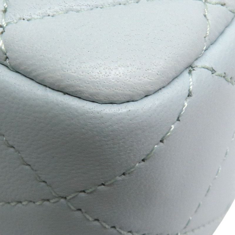 藍色 菱格紋 羊皮 Mini Coco Handle 鍊帶 兩用包 AS2431【CHANEL 香奈兒】 AS2431-12