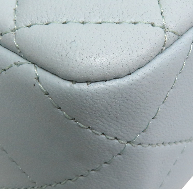 藍色 菱格紋 羊皮 Mini Coco Handle 鍊帶 兩用包 AS2431【CHANEL 香奈兒】 AS2431-13