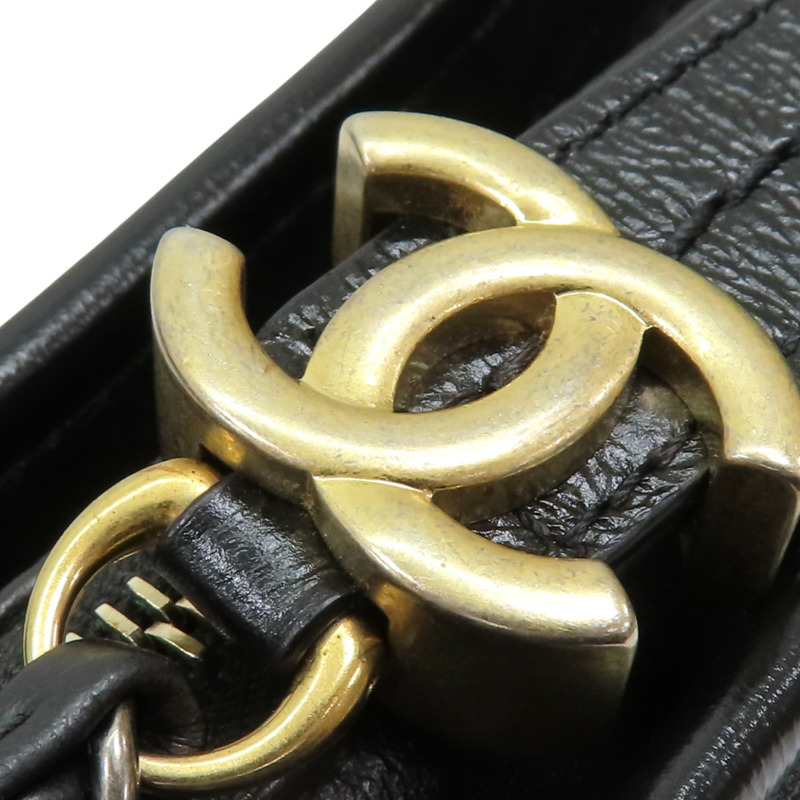 黑色 菱格紋 牛皮 Gabrielle Hobo 流浪包 鏈帶 肩背包【CHANEL 香奈兒】 A91810-17