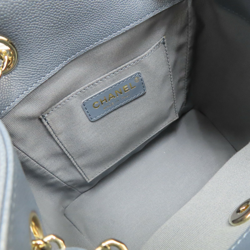 藍色 荔枝紋 牛皮 23K Duma 後背包 AS4398【CHANEL 香奈兒】 AS4398-4