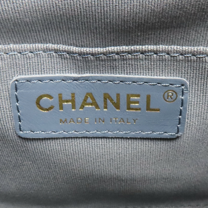藍色 荔枝紋 牛皮 23K Duma 後背包 AS4398【CHANEL 香奈兒】 AS4398-7