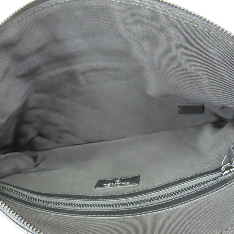 黑色 菱格紋 牛皮 手拿包【CHANEL 香奈兒】-6