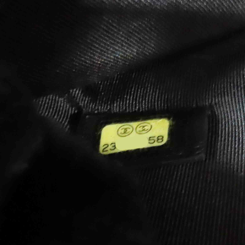 黑色 菱格紋 牛皮 手拿包【CHANEL 香奈兒】-9