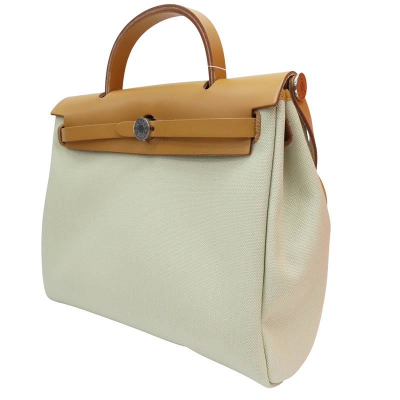 米色帆布 棕色牛皮 Herbag Zip 31 肩背包 W刻【HERMES 愛馬仕】-2