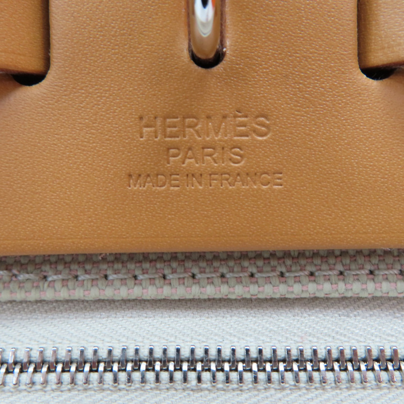米色帆布 棕色牛皮 Herbag Zip 31 肩背包 W刻【HERMES 愛馬仕】-8