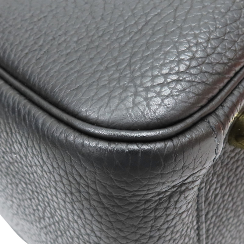 黑色 Clemence牛皮 Lindy 26 肩背包 Z刻 金扣【HERMES 愛馬仕】-10