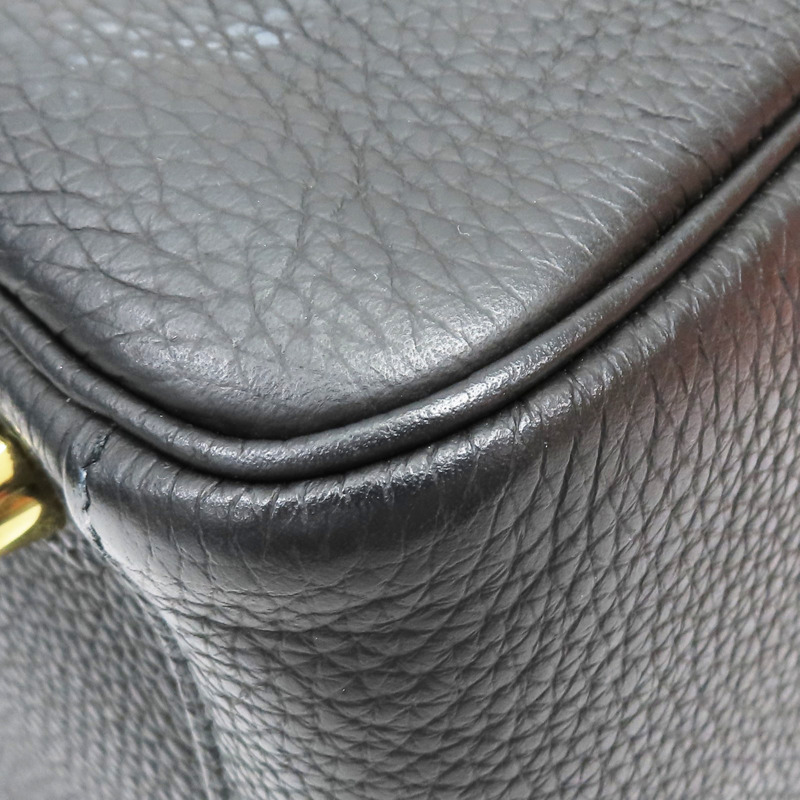 黑色 Clemence牛皮 Lindy 26 肩背包 Z刻 金扣【HERMES 愛馬仕】-11