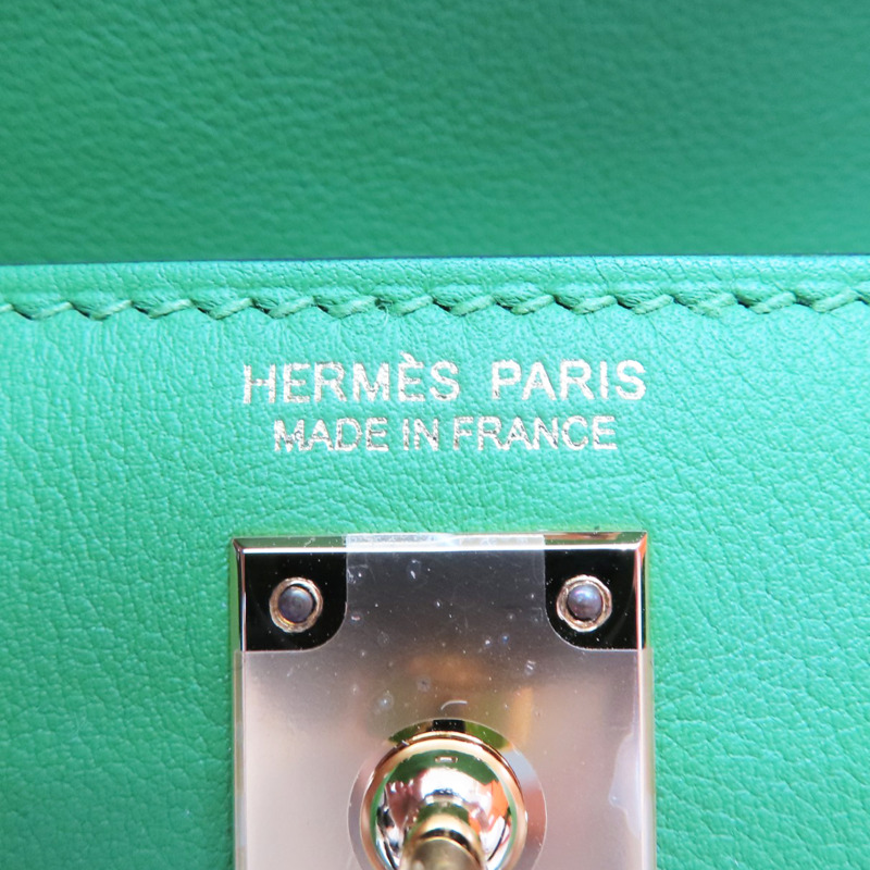 絲蘭綠 Swift牛皮 Kelly Danse II 肩背包 B刻 金釦【HERMES 愛馬仕】 H079233CCA8-5