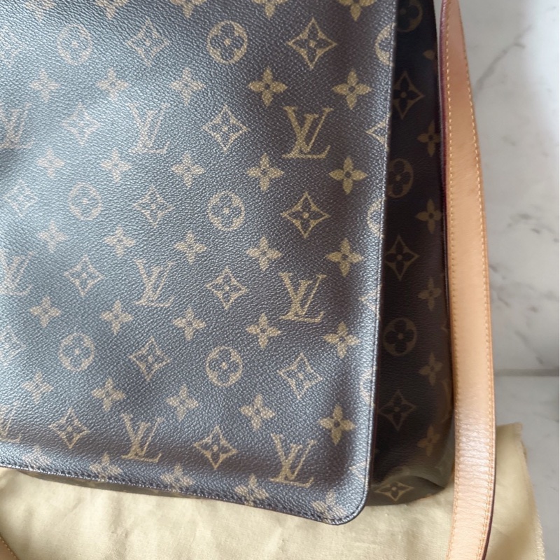 LV 翻蓋斜背包 男生 棕色老花 經典款-6