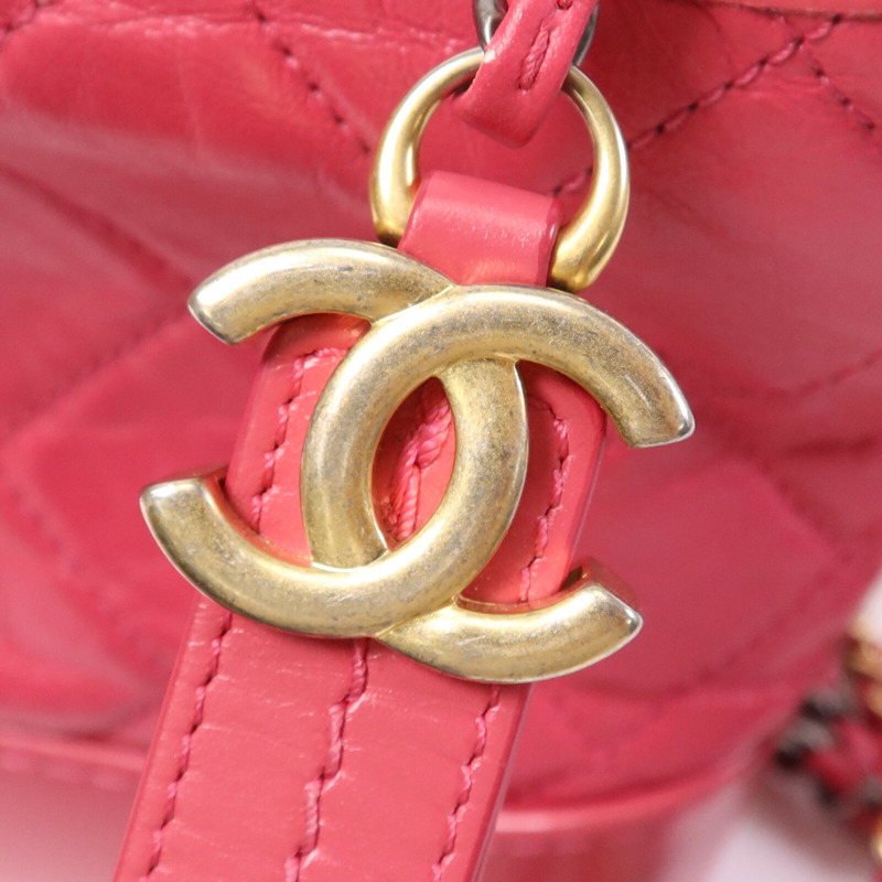 CHANEL 牛皮皮革Gabrielle Small鏈帶肩背袋-6