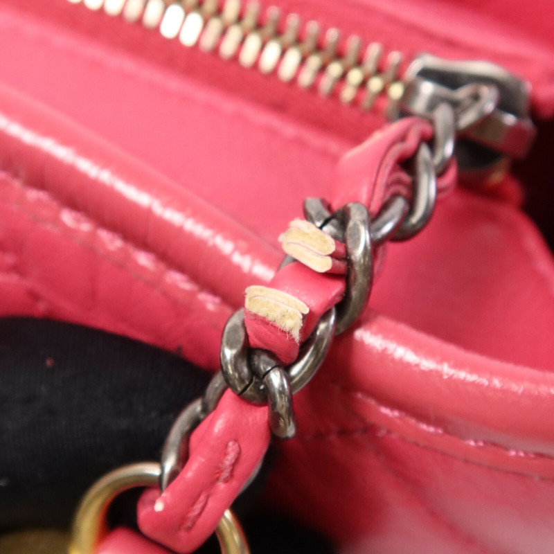 CHANEL 牛皮皮革Gabrielle Small鏈帶肩背袋-14