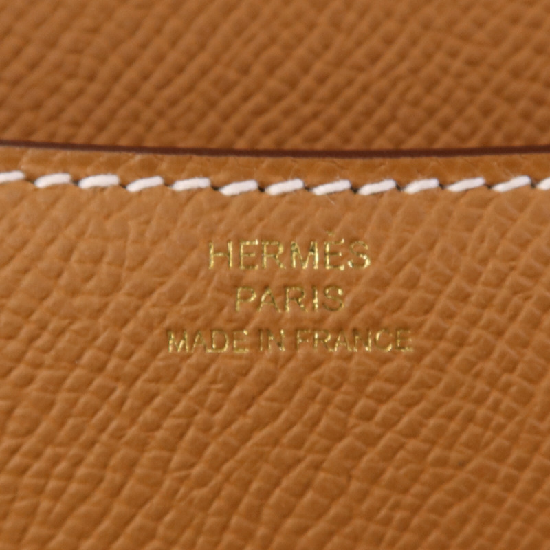 HERMES 牛皮皮革Mini Constance金扣肩背袋-5