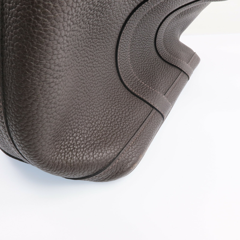 HERMES Negonda皮革Garden Party TPM銀扣手挽袋Ebene-15