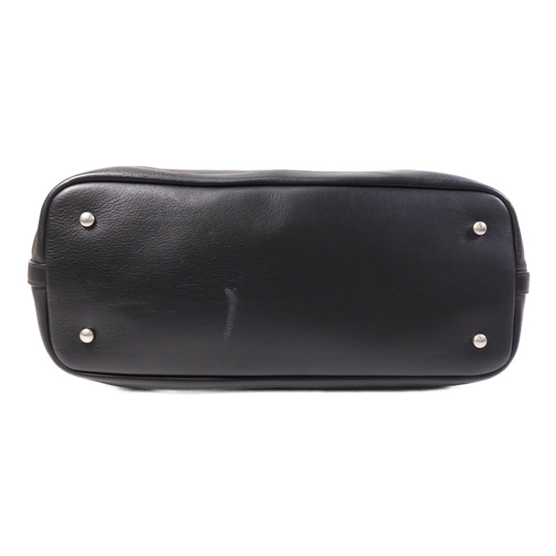 CHANEL 牛皮皮革Coco Eyelets銀扣手挽袋-3