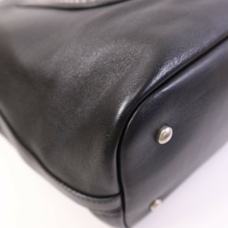 CHANEL 牛皮皮革Coco Eyelets銀扣手挽袋-12