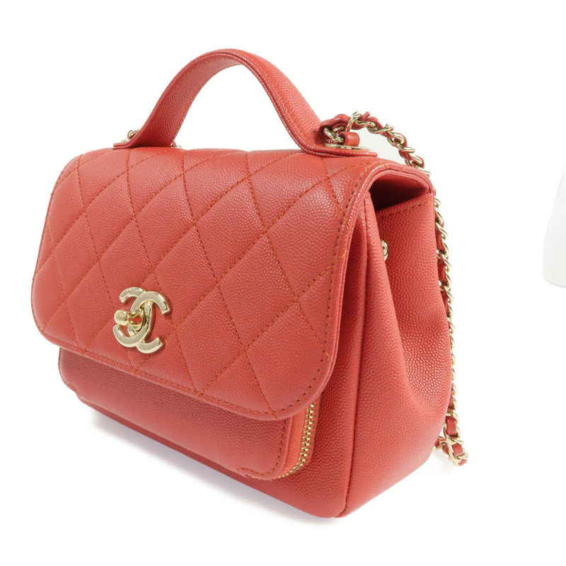 CHANEL 牛皮皮革2way Chain Shoulder Bag金扣手挽肩背兩用袋-1