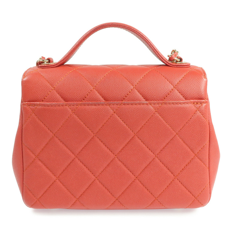 CHANEL 牛皮皮革2way Chain Shoulder Bag金扣手挽肩背兩用袋-2