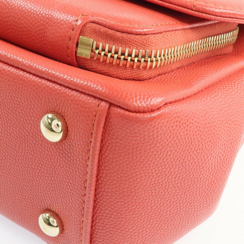 CHANEL 牛皮皮革2way Chain Shoulder Bag金扣手挽肩背兩用袋-11
