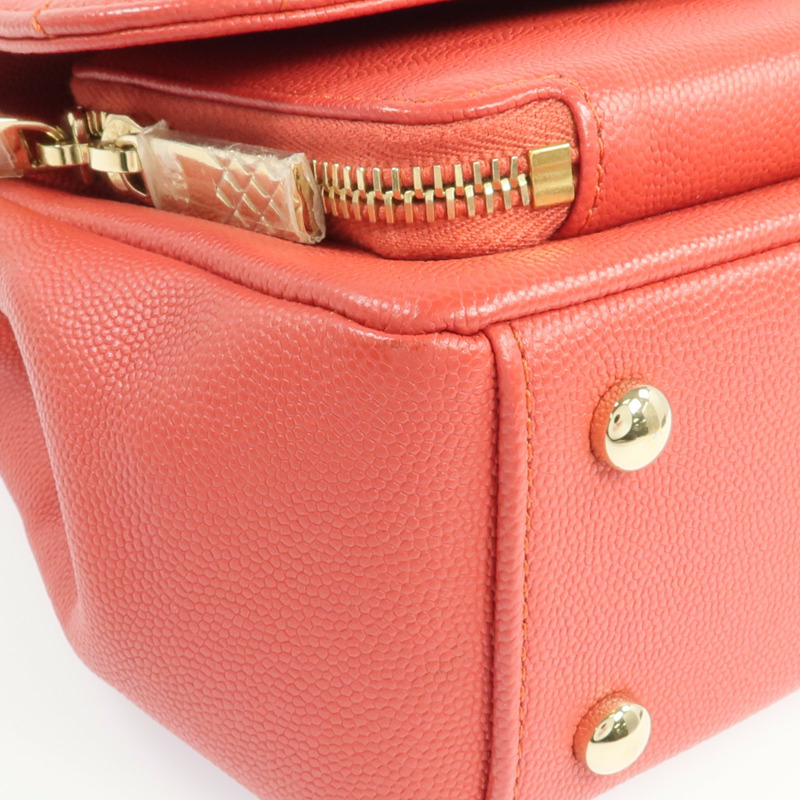 CHANEL 牛皮皮革2way Chain Shoulder Bag金扣手挽肩背兩用袋-12