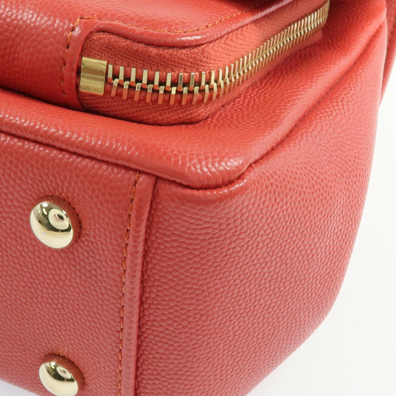 CHANEL 牛皮皮革2way Chain Shoulder Bag金扣手挽肩背兩用袋-16