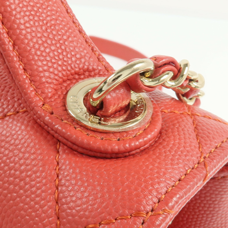 CHANEL 牛皮皮革2way Chain Shoulder Bag金扣手挽肩背兩用袋-18