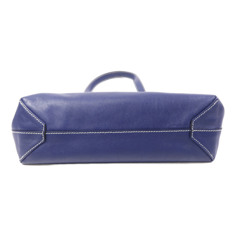 HERMES Swift皮革Double Sens 28手挽袋Bleu Hydra-3