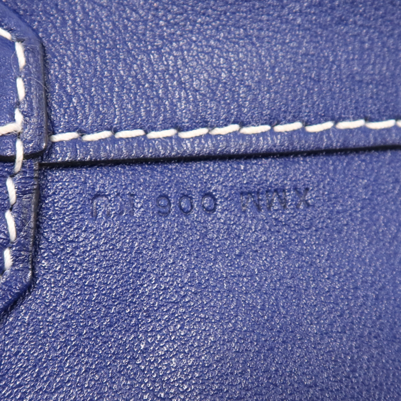 HERMES Swift皮革Double Sens 28手挽袋Bleu Hydra-6