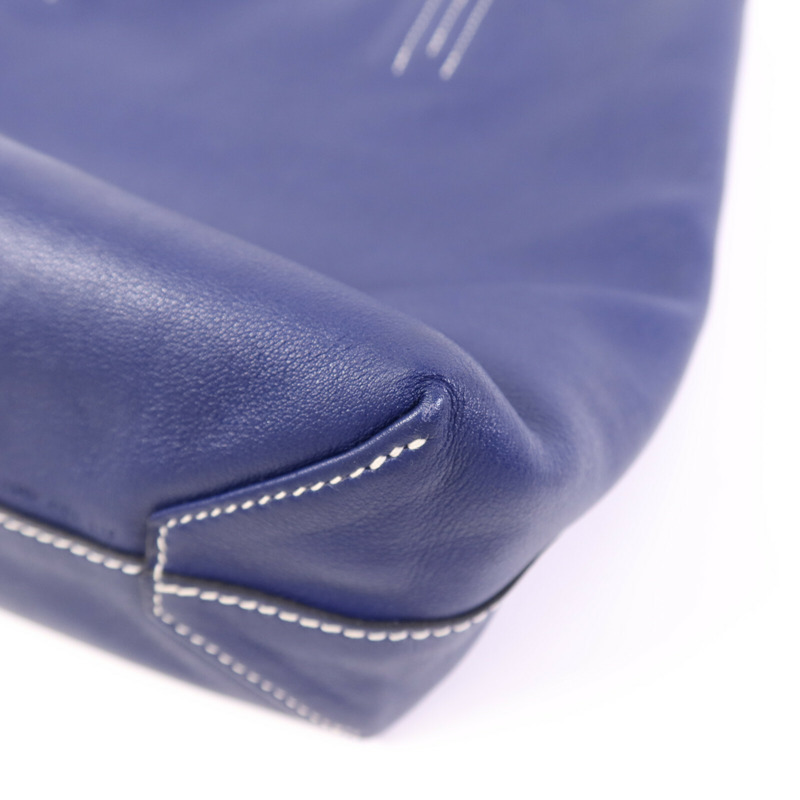 HERMES Swift皮革Double Sens 28手挽袋Bleu Hydra-9