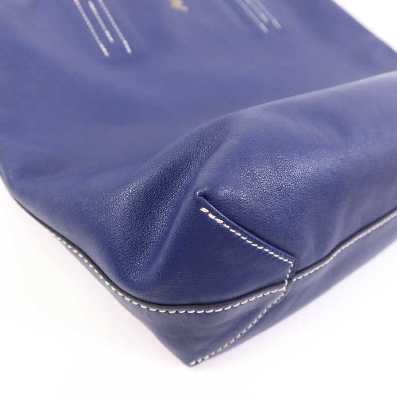 HERMES Swift皮革Double Sens 28手挽袋Bleu Hydra-10