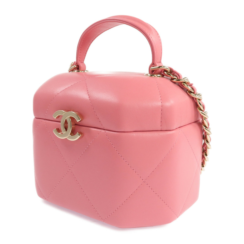 CHANEL 羊皮皮革Chain Shoulder Bag金扣鏈帶肩背袋-1