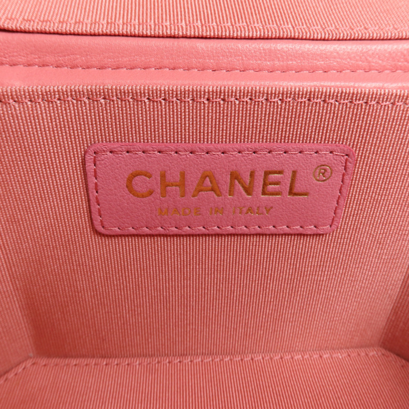 CHANEL 羊皮皮革Chain Shoulder Bag金扣鏈帶肩背袋-5