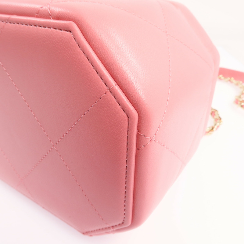 CHANEL 羊皮皮革Chain Shoulder Bag金扣鏈帶肩背袋-9