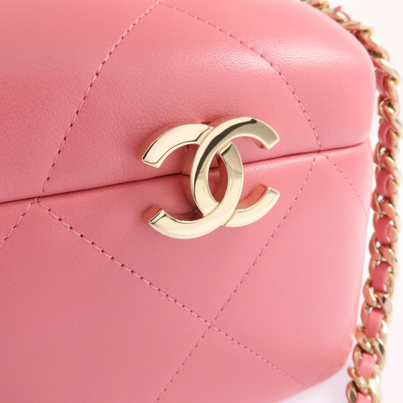 CHANEL 羊皮皮革Chain Shoulder Bag金扣鏈帶肩背袋-13