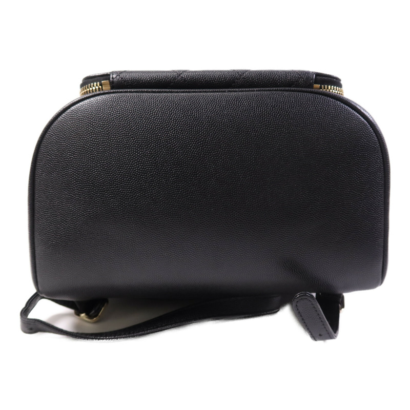 CHANEL 牛皮皮革Backpack金扣鏈帶背包-3