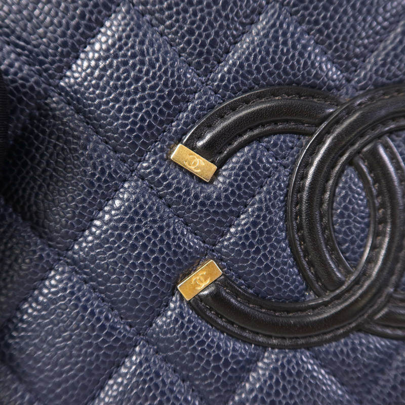 CHANEL 牛皮皮革Filigree Vanity Case金扣鏈帶手挽肩背兩用袋-15