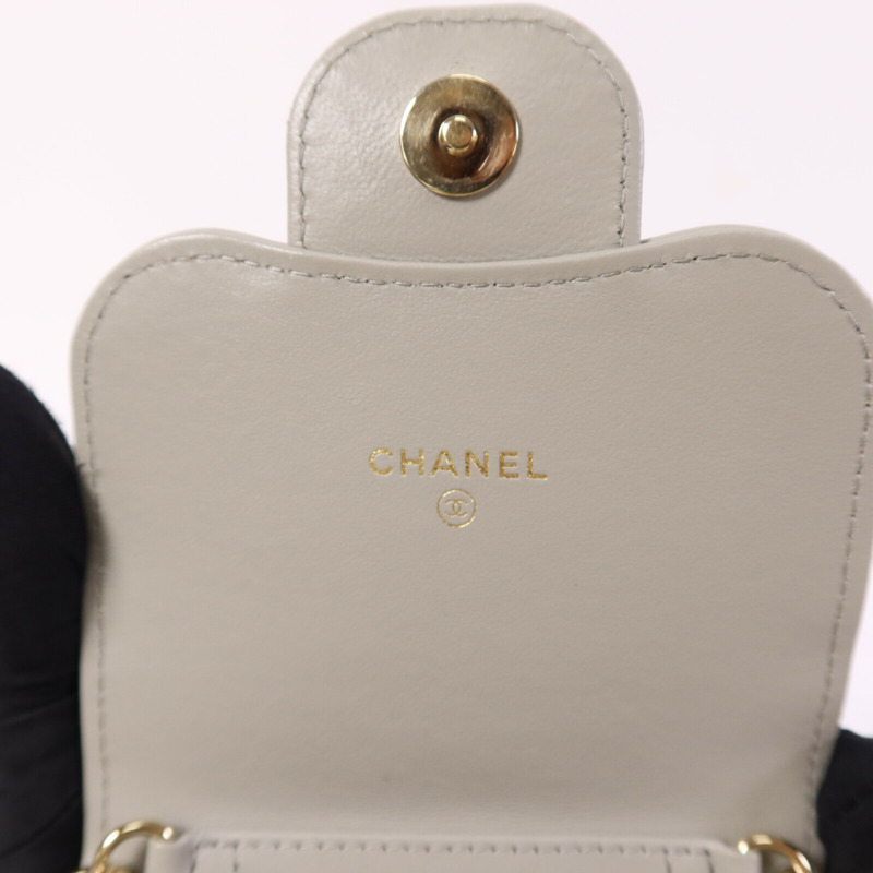 CHANEL 羊皮皮革Chain Shoulder Bag金扣鏈帶肩背袋-14