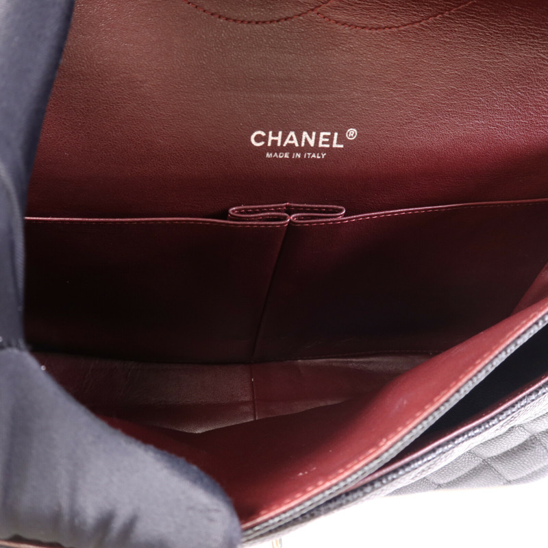 CHANEL 牛皮皮革Maxi Classic銀扣鏈帶肩背袋-4