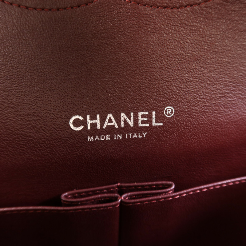 CHANEL 牛皮皮革Maxi Classic銀扣鏈帶肩背袋-5