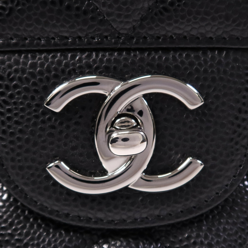 CHANEL 牛皮皮革Maxi Classic銀扣鏈帶肩背袋-6