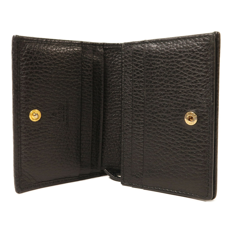 GUCCI 牛皮皮革Terrier Dog Wallet金扣錢包-5