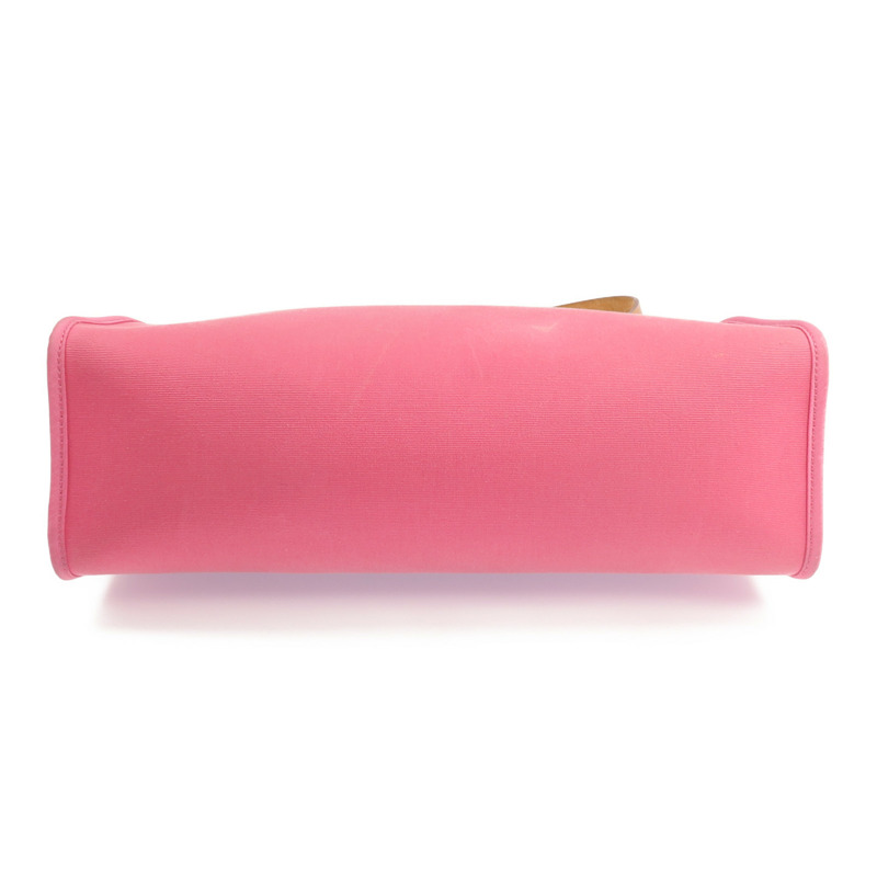 HERMES 帆布Herbag PM銀扣手挽肩背兩用袋Bois de Rose-3