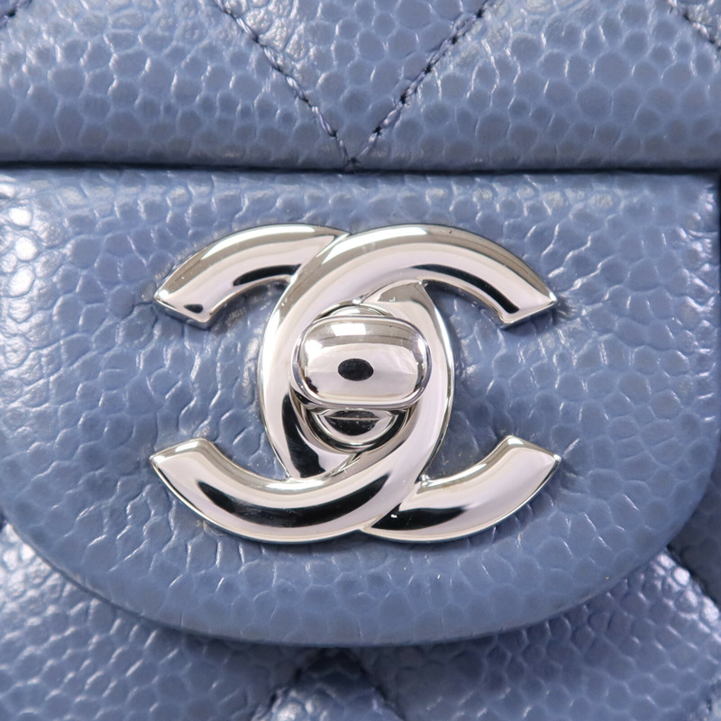 CHANEL 牛皮皮革Tote Bag銀扣鏈帶肩背袋-6