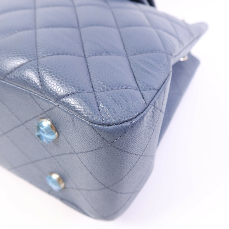 CHANEL 牛皮皮革Tote Bag銀扣鏈帶肩背袋-8