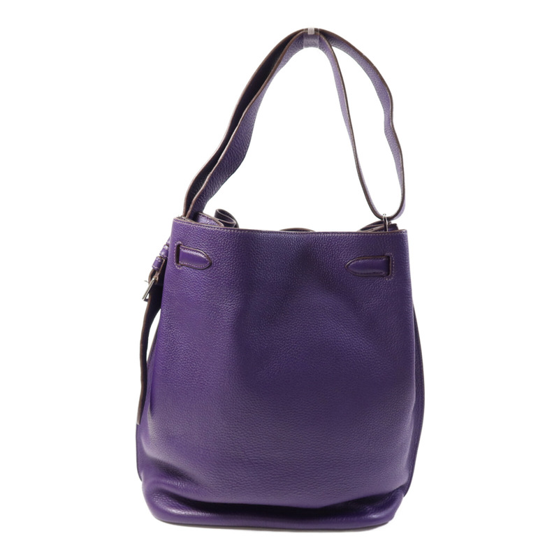HERMES Togo皮革So Kelly 26銀扣肩背袋Anemone-1