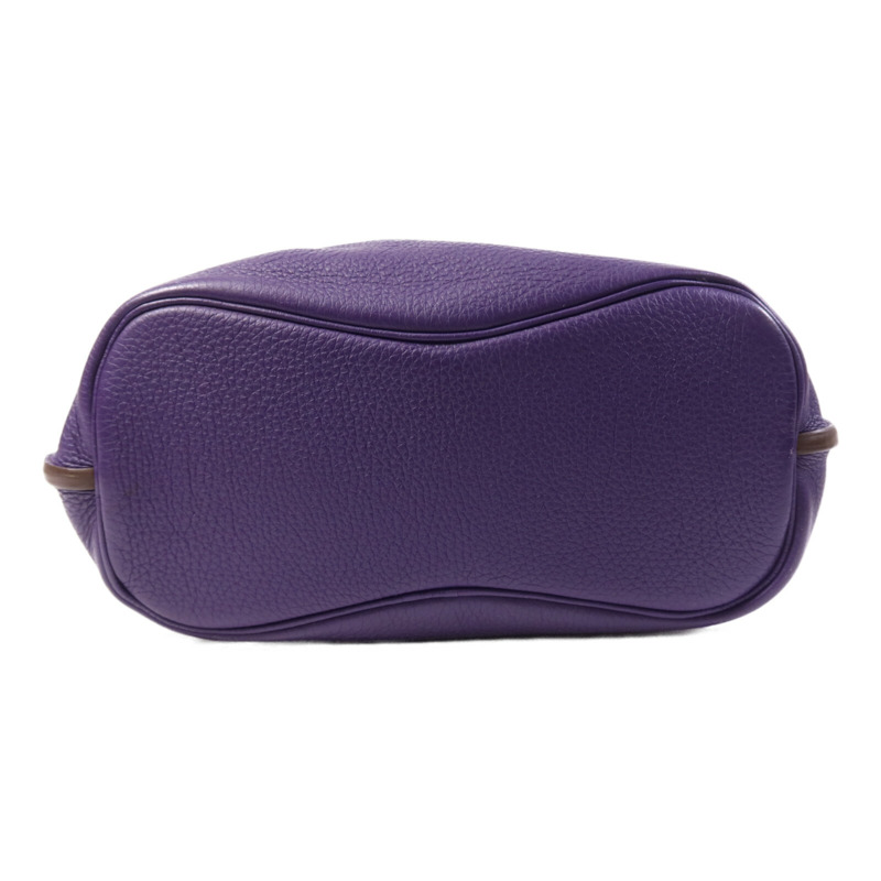 HERMES Togo皮革So Kelly 26銀扣肩背袋Anemone-3